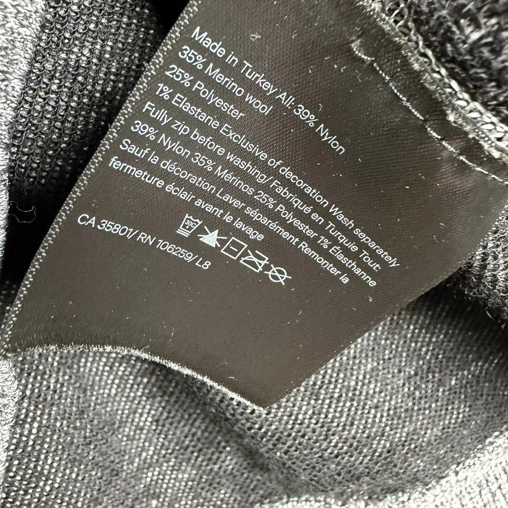 Lululemon Women 8/Men XS Engineered 1/2 Zip Pullover‎ Wool Blend Heathered Gray